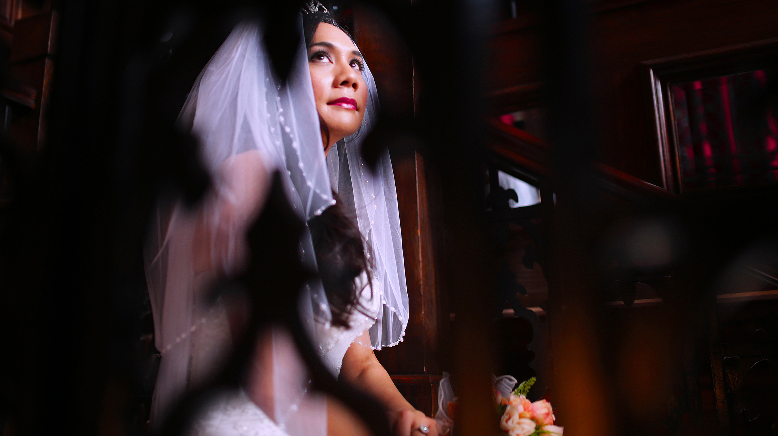 Bride sitting on stairs - Bak2Buks Media