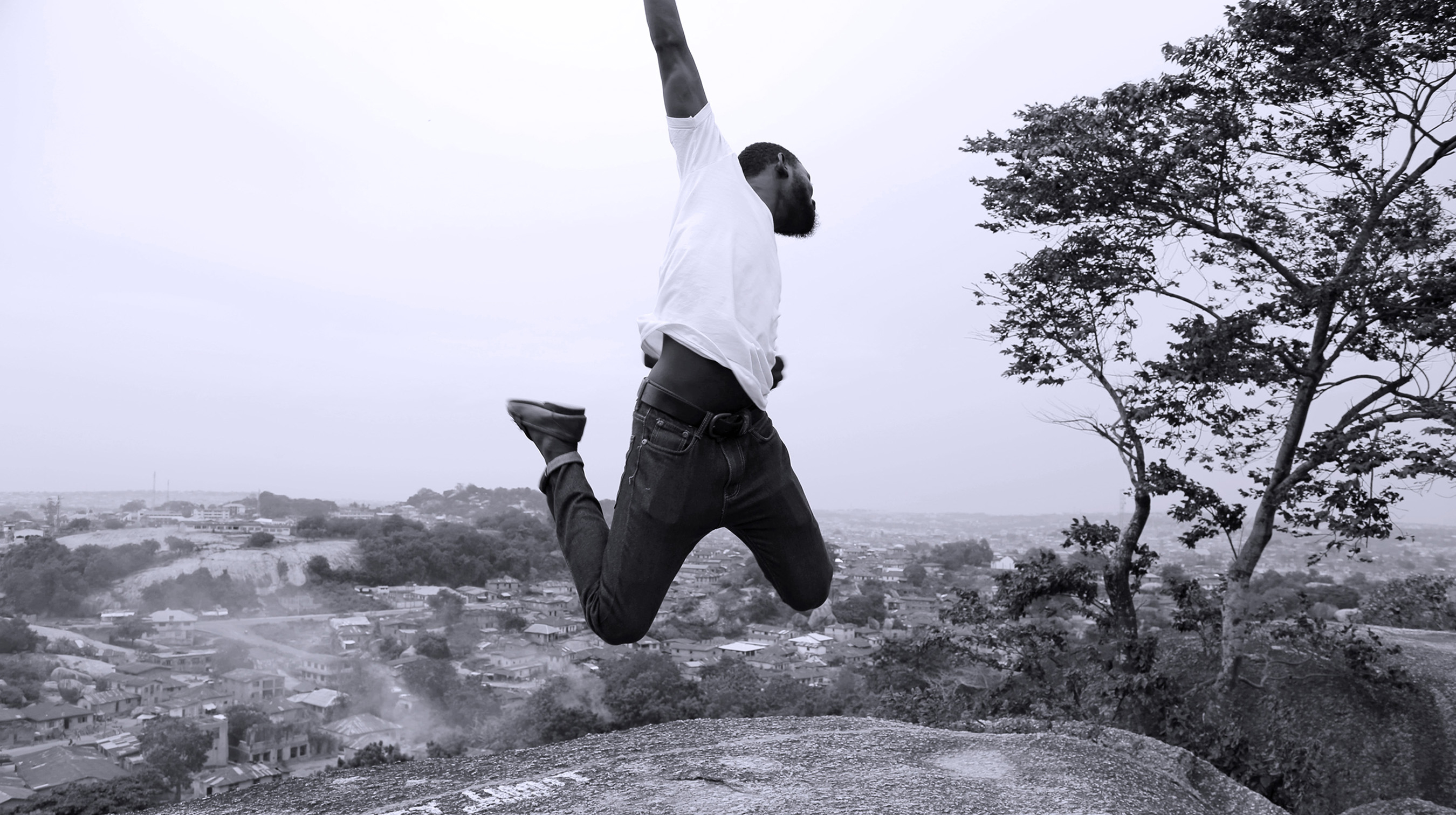Boy Mid Air Jump _ Olumo Rock _ Bak2Buks Media